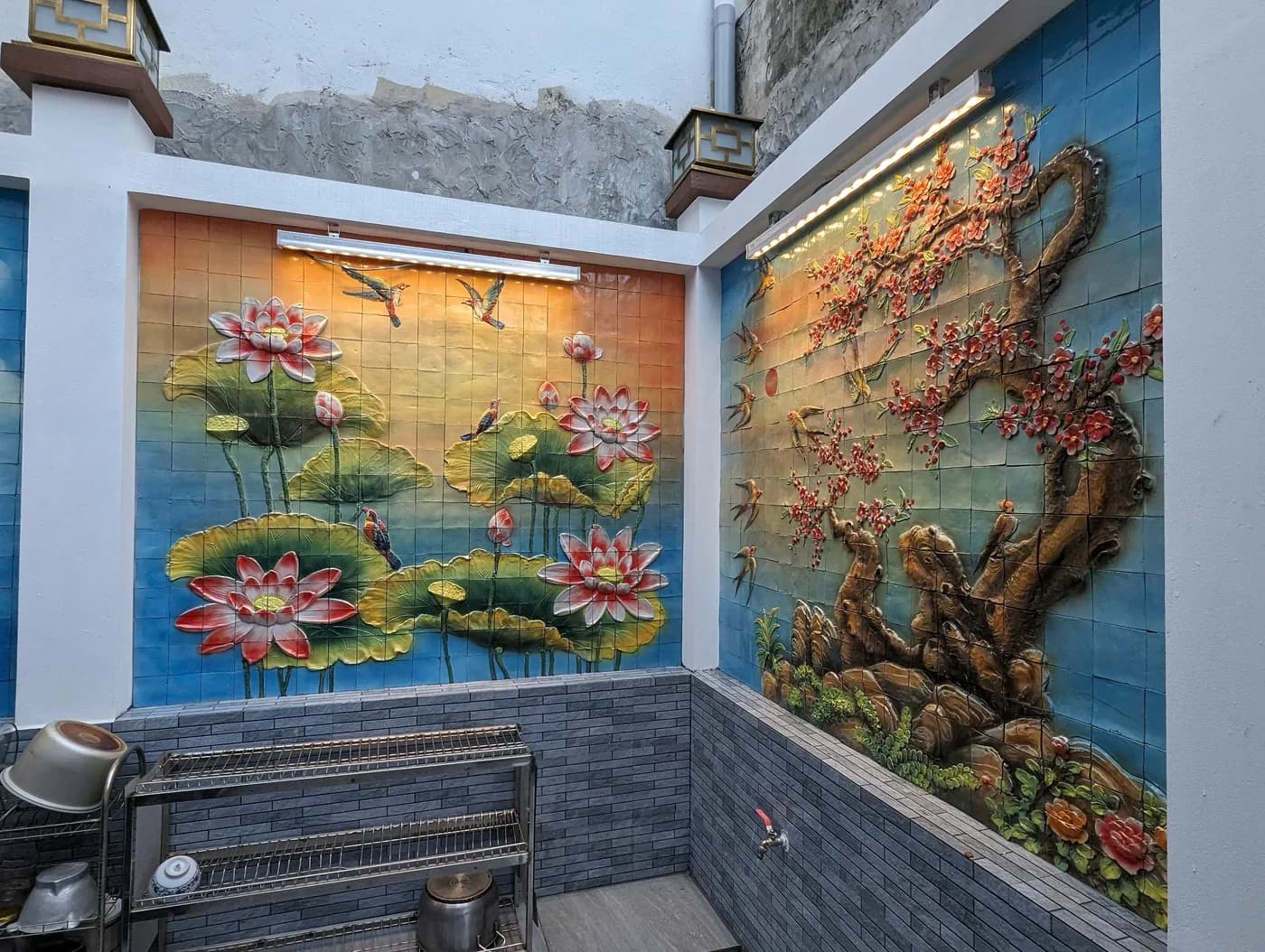 Phúc Lộc Viên Mãn - tranh gốm sứ Bát Tràng đắp nổi - ảnh 2